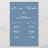 Dusty Blue und White Simple Brautparty Minimal (Vorderseite)