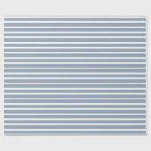 Dusty Blue und White Streifen Geschenkpapier (Flach)