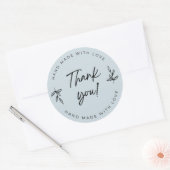 Dusty Blue Vielen Dank, Aufkleber (Umschlag)