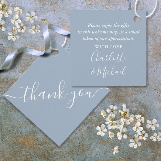 Dusty Blue Vielen Dank für Ihr Hochzeitsgeschenk B Geschenkanhänger