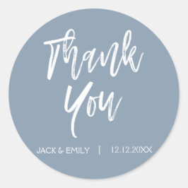 Dusty Blue Vielen Dank Umschlag Aufkleber