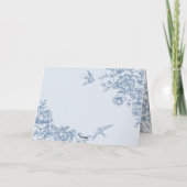 Dusty Blue Viktorianisch Garden Brautparty Tea Dankeskarte (Rückseite)