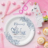 Dusty Blue Viktorianisch Garden Brautparty Tea Pappteller (Party)