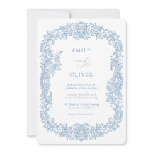 Dusty Blue Vintag Baroque Floral Wedding