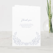 Dusty Blue Vintag Blüh Monogram Wedding Programm (Rückseite)