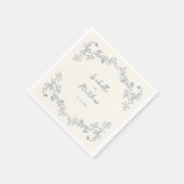 Dusty Blue Vintag Chinoiserie Wedding Napkins Serviette (Ecke)