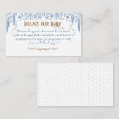 Dusty Blue Vintag Floral Nurse Babyduschbücher Begleitkarte (Vorne/Hinten)