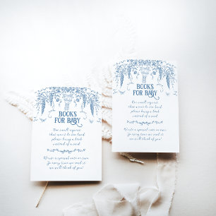 Dusty Blue Vintag Floral Nurse Babyduschbücher Begleitkarte