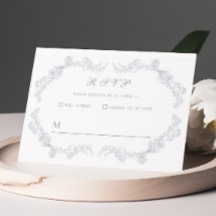 Dusty Blue Vintag Floral Romantic Wedding