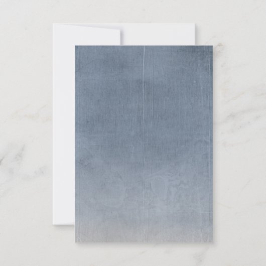 Dusty Blue Vintag Lace Wedding RSVP (Rückseite)