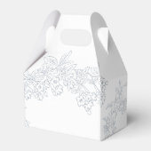 Dusty Blue Vintag Modern Wedding Geschenkschachtel (Rückseite)