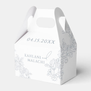 Dusty Blue Vintag Modern Wedding Geschenkschachtel