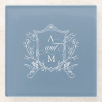 Dusty Blue Vintag Wappen Wedding