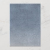 Dusty Blue Vintage Wedding Information Guest Begleitkarte (Rückseite)