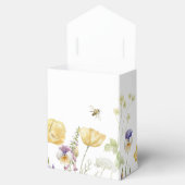 Dusty Blue Wappen Floral Wedding Geschenkschachtel (Geöffnet)