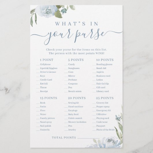 Dusty blue, was in deinem Brautparty-Handyspiel is (Vorderseite)