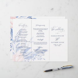 Dusty Blue Watercolor Blätter Goldene Hochzeit