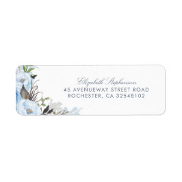 Dusty Blue Watercolor Blume Romantische Hochzeit