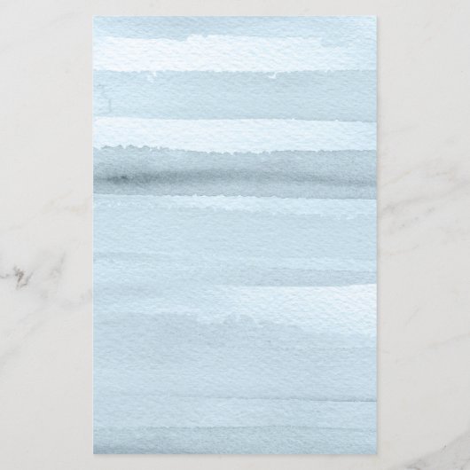 Dusty Blue Watercolor Blume Wedding Menu (Rückseite)