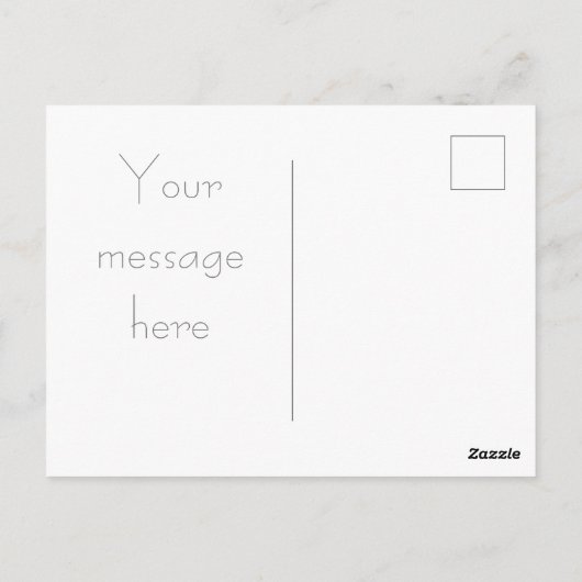 Dusty Blue Watercolor Blumendenken Postkarte (Rückseite)