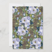 Dusty Blue Watercolor Brautparty Einladung (Rückseite)