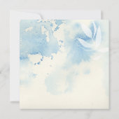 Dusty Blue Watercolor Brautparty Einladung (Rückseite)
