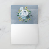 Dusty Blue Watercolor Brautparty Vielen Dank Karte (Innenseite)