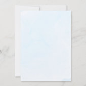 Dusty Blue Watercolor Erstkommunion Save The Date (Rückseite)