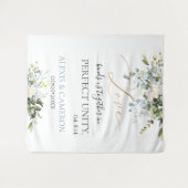 Dusty Blue Watercolor Eukalyptus, Spalte 3:14 Wandteppich (Vorderseite (Horizontal))