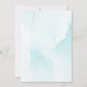 Dusty Blue Watercolor Floral Boho Einladung