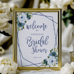 Dusty Blue Watercolor Floral Brautparty Willkommen Poster<br><div class="desc">Ein hübsches,  staubblaues,  geometrisches Begrüßungszeichen für ein Brautparty. Einfach mit Ihren Daten personalisieren. Bitte kontaktieren Sie mich per Chat,  wenn Sie Fragen zum Kunstwerk haben oder eine Anpassung benötigen. BITTE BEACHTEN SIE: Für Unterstützung bei Bestellungen,  Versand,  Produktinformationen usw. wenden Sie sich direkt an den Zazzle Kundenservice https://help.zazzle.com/hc/en-us/articles/221463567-How-Do-I-Contact-Zazzle-Customer-Support-.</div>