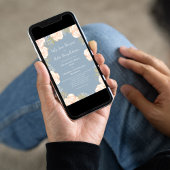 Dusty Blue Watercolor Floral Wedding Einladung