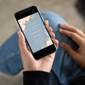 Dusty Blue Watercolor Floral Wedding Einladung