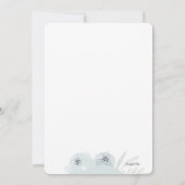 Dusty Blue Watercolor Foto Einladung (Rückseite)