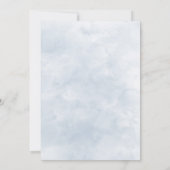 Dusty Blue Watercolor Minimalistische Hochzeit Einladung (Rückseite)