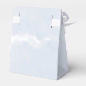 Dusty Blue Watercolor Peony Brautparty Geschenkschachtel (Rückseite)