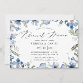Dusty Blue Watercolor Probe Einladung (Vorderseite)