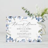 Dusty Blue Watercolor Probe Einladung (Stehend Vorderseite)