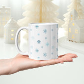 Dusty Blue Watercolor Snowflake Mug Kaffeetasse