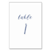 Dusty Blue Watercolor-Tischnummern Tischnummer (Vorderseite)