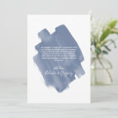 Dusty Blue Watercolor Wedding Danke Card (Stehend Vorderseite)