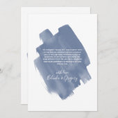 Dusty Blue Watercolor Wedding Danke Card (Vorne/Hinten)