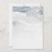 Dusty Blue Watercolor Wedding Einladung (Rückseite)