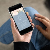 Dusty Blue Watercolor Wedding Floral Einladung