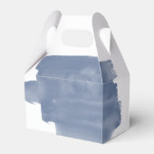 Dusty Blue Watercolor Wedding Geschenkschachtel (Rückseite)