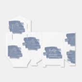 Dusty Blue Watercolor Wedding Geschenkschachtel (Ungefaltet)