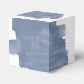 Dusty Blue Watercolor Wedding Geschenkschachtel (Rückseite)