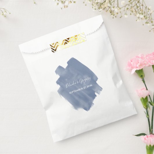Dusty Blue Watercolor Wedding Geschenktütchen (Versiegelt)