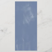 Dusty Blue Watercolor Wedding Menükarte (Rückseite)