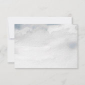 Dusty Blue Watercolor Wedding RSVP Card Karte (Rückseite)